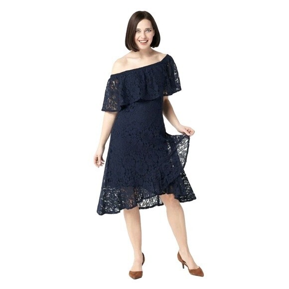 Isaac Mizrahi Black Lace Dress Size Small Salsa Dancing Sexy Feminine Goth Party - Picture 1 of 6